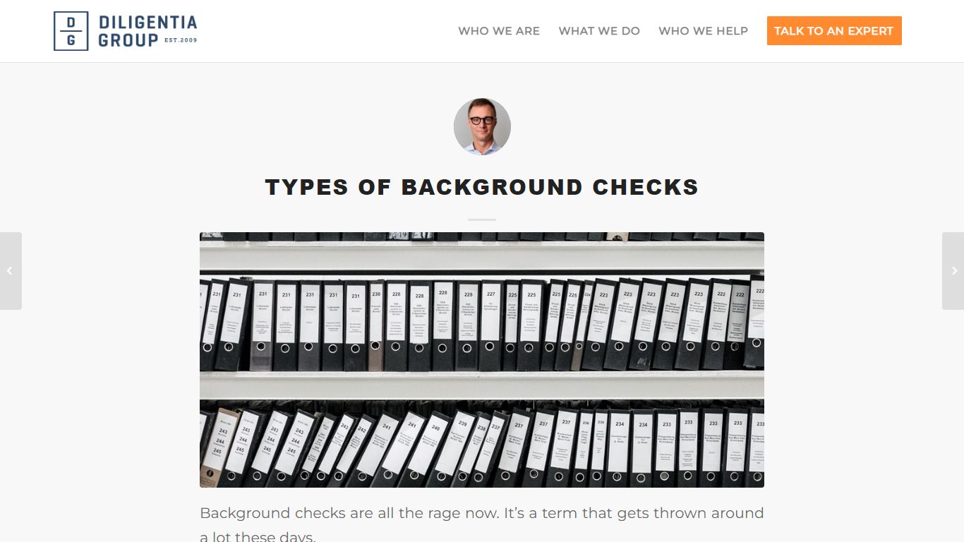 Types of Background Checks – Diligentia Group